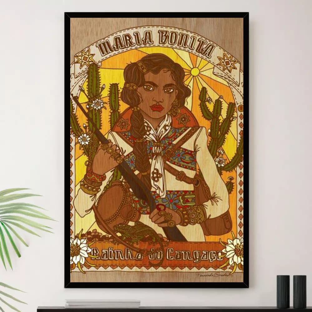 Quadro Nordeste Maria Bonita Sertão Decorativo
