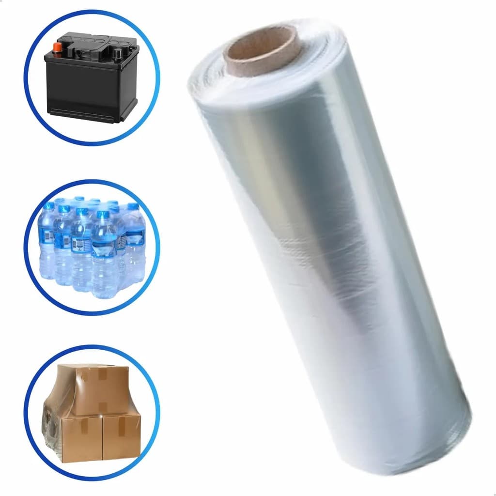 Rolo Filme Plástico Termoencolhivel Bobina 50m x 44cm x 0,08