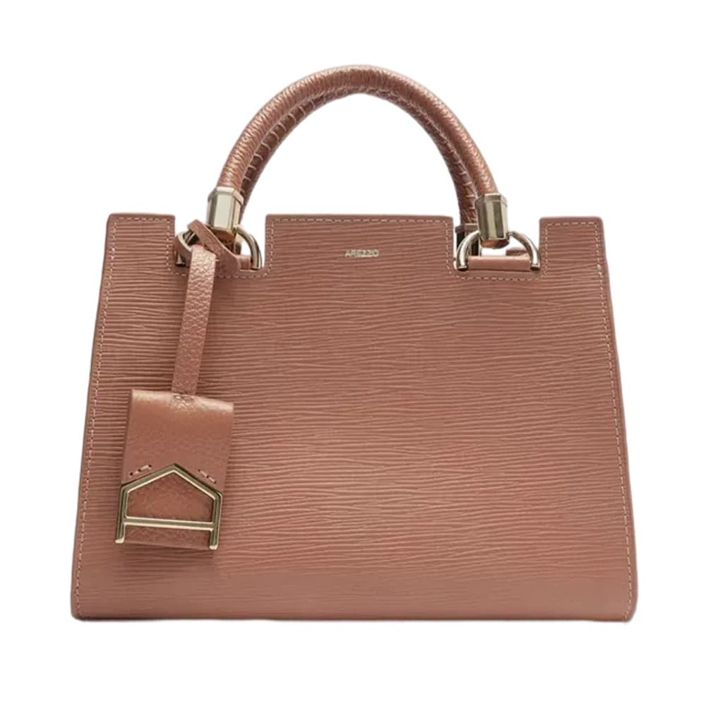 Bolsa Arezzo Tote Rose Couro Abraccio Média