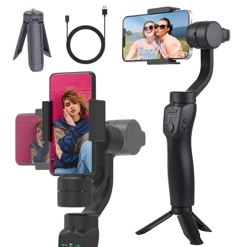 Estabilizador Smartphone Celular Gimbal Tripé Fotos Vídeos Remoto Equilíbrio Estável
