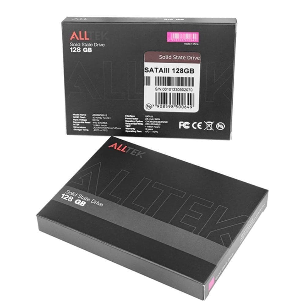 HD SSD 128GB 256GB Alltek 2.5 SATA Ill 6 Gbs Ultra Rápido - Lacrado, Garantia e Nota Fiscal