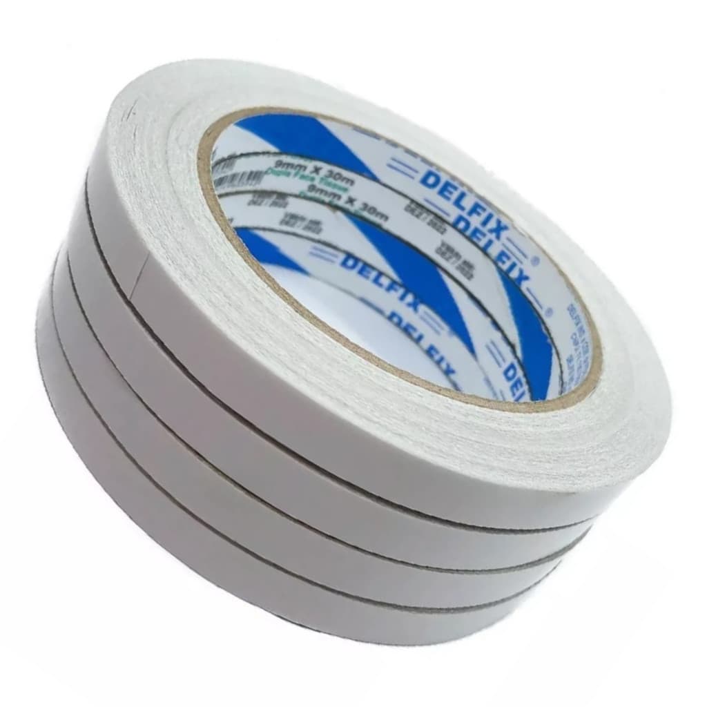 Fita Adesiva Dupla Face Delfix para artesanato laços e tiaras 9mm x 30 Metros Diy - 2 Unidades
