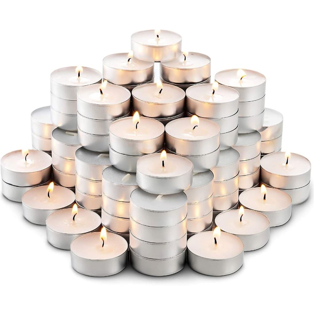 Kit 100 Velas Rechaud Mini Suporte Alumínio Flutuante Decorativa Mesa Festa Casamento Eventos Fondue