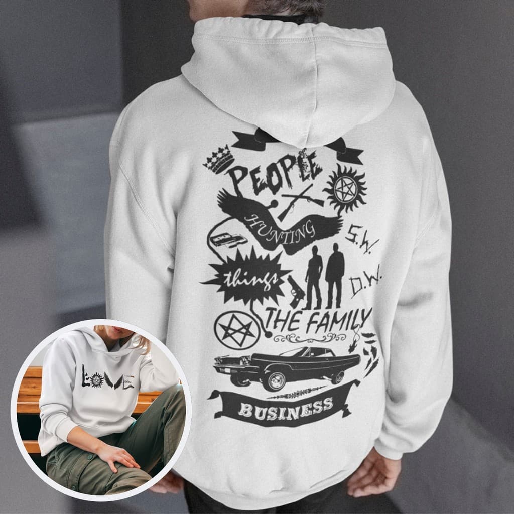 Moletom Supernatural Love Salvar Pessoas The Family Business Blusa De Frio Série Agasalho Algodão