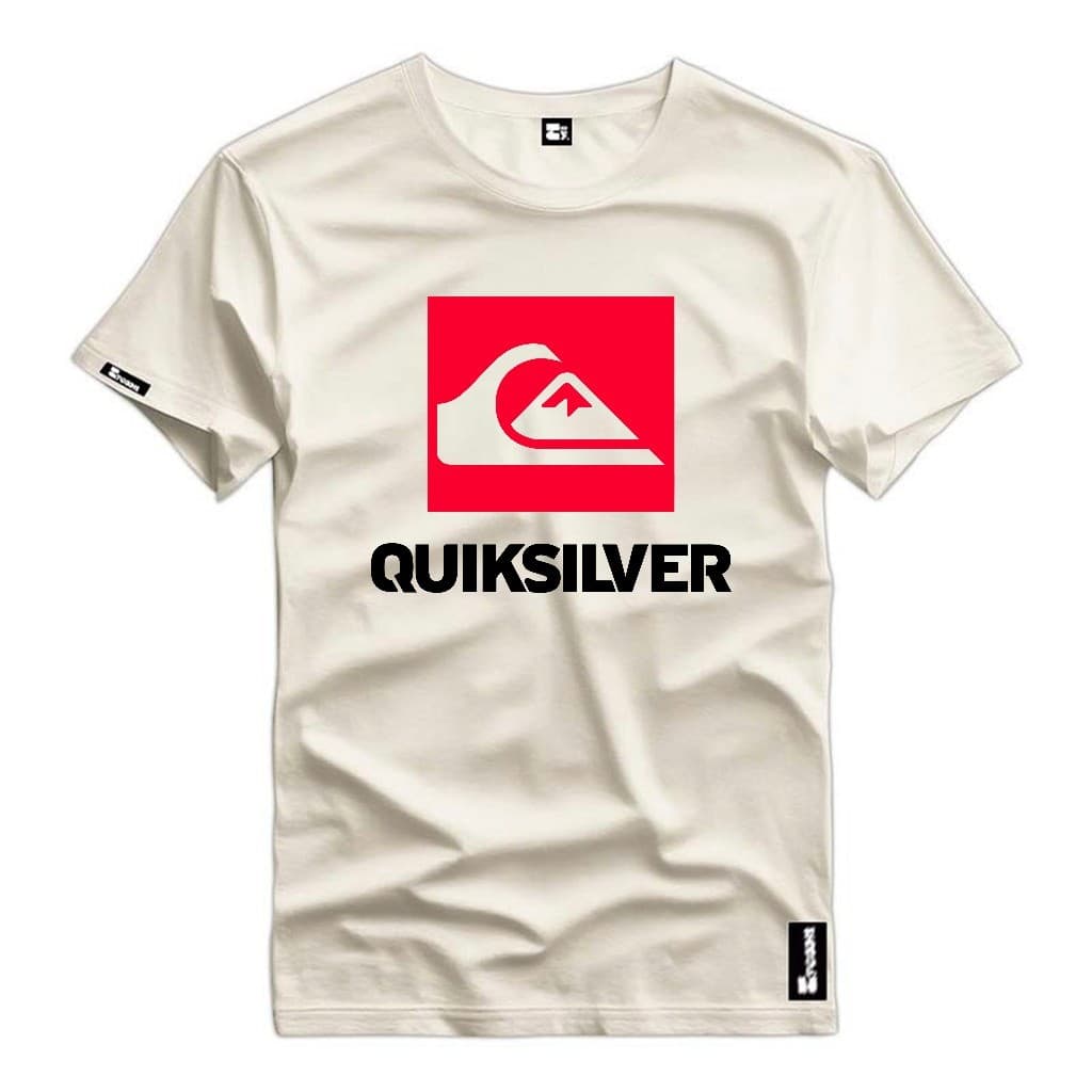 Camiseta Masculina Quik Vermelho Camisa Algodao Premium 30.1