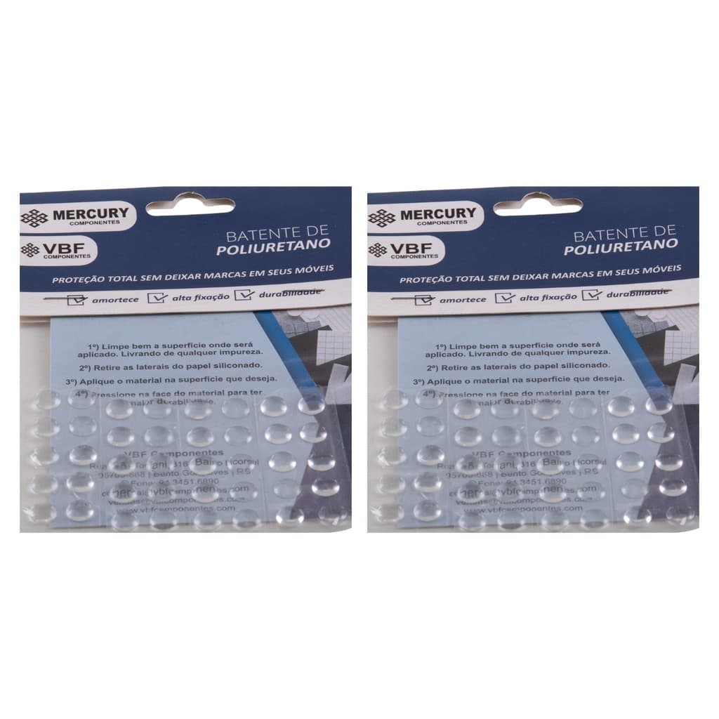 Kit 80 Batentes Transparentes 8mm Autoadesivos Para Proteção Piso Móveis Parede Jogo Protetor Pé Cadeira Porta Sofá Cama