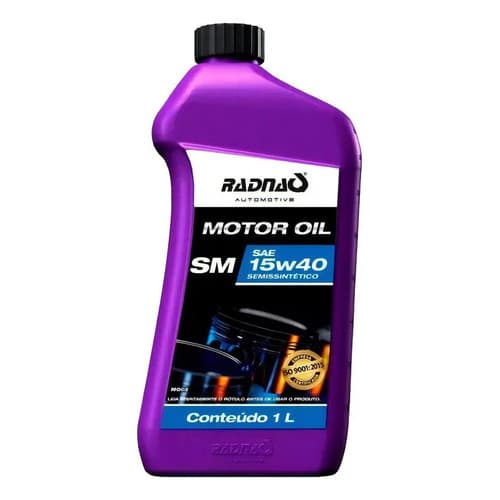 RADNAQ - MOTOR OIL 15W40 SM (24X1) Óleo Semi Sintético Carro 15w40 Sm Motor Oil Radnaq 1l
