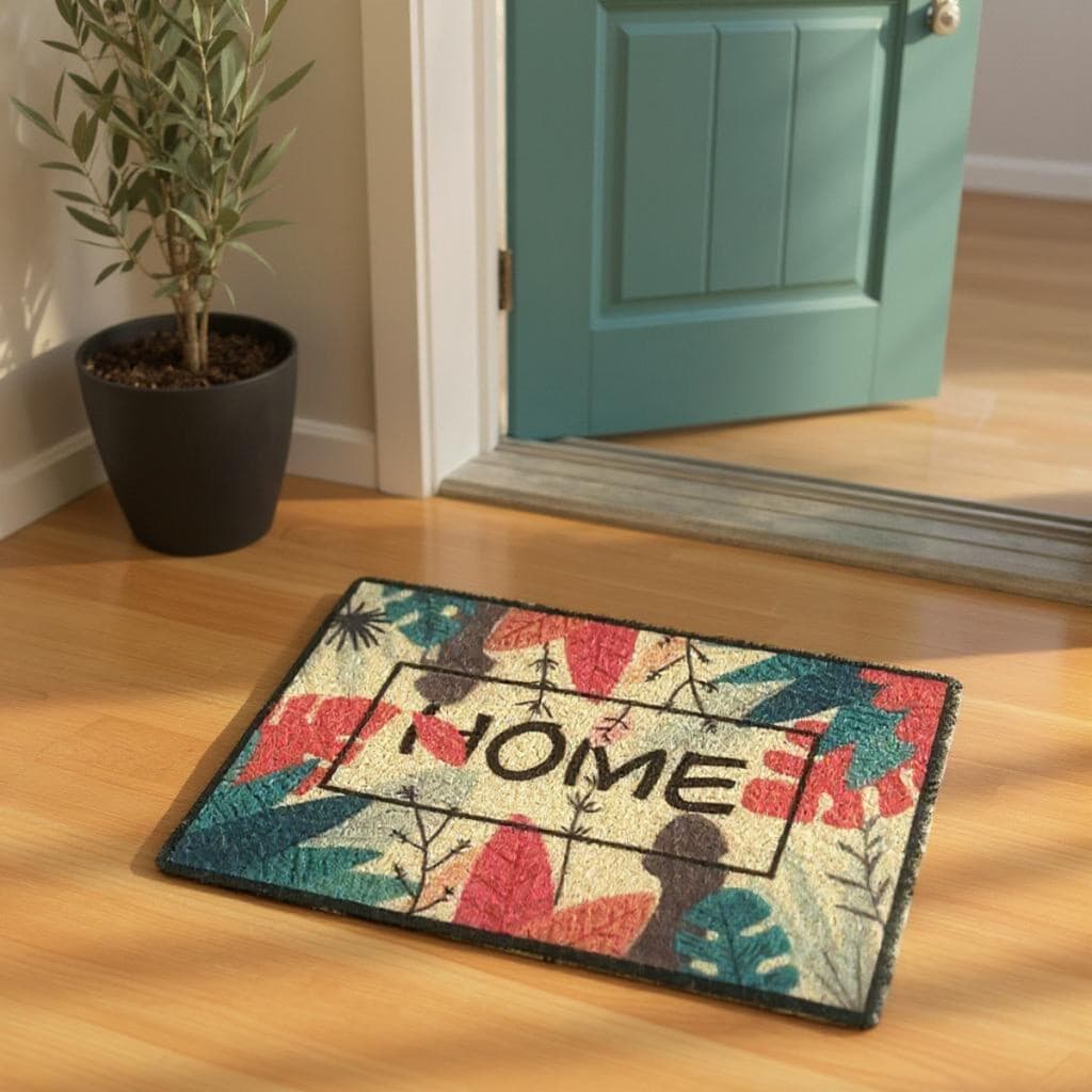 Tapete Capacho Porta Entrada Antiderrapante Lavável Decorativo Bem Vindo Welcome Home Resistente Sujeira Externo Interno