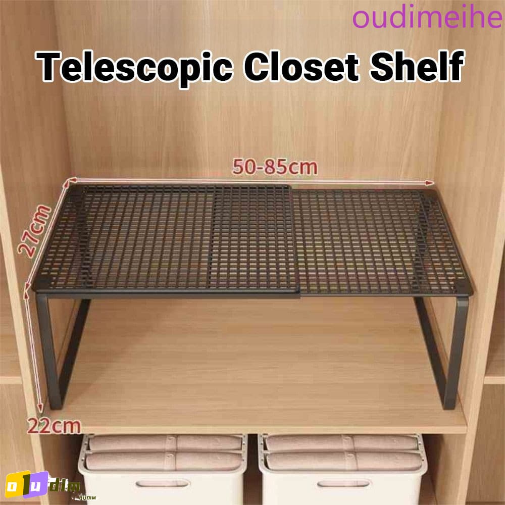 Prateleira Telescópica Para Armário OUDIMEIHE , Placa Divisora De Guarda-Roupa Extensível Empilhável , Divisória Em Cama