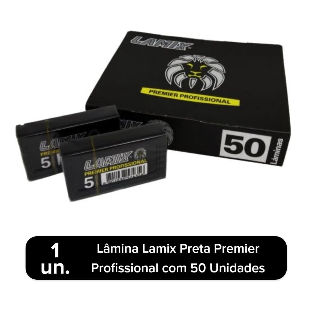 Lâmina Barbear Lamix Premier Profissional-cartela C/50