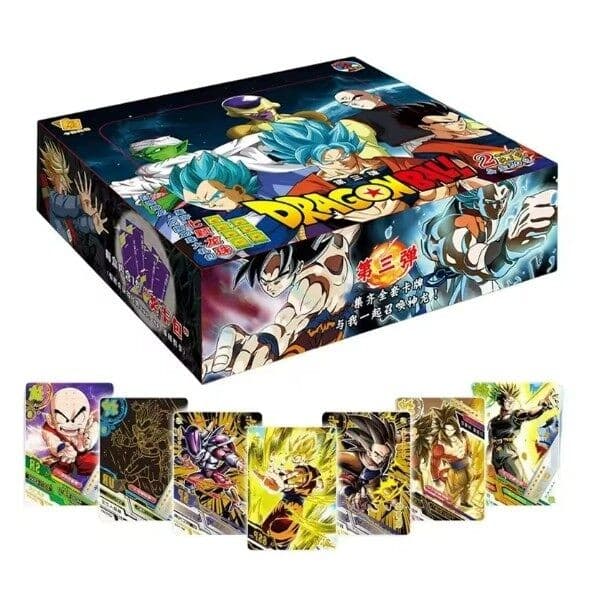 180 Pçs Coleção Dragon Ball Cartões Brilhantes Son Goku Saiyan Vegeta Negociação Proxy Flash Cartas Jogo Anime De Batalh