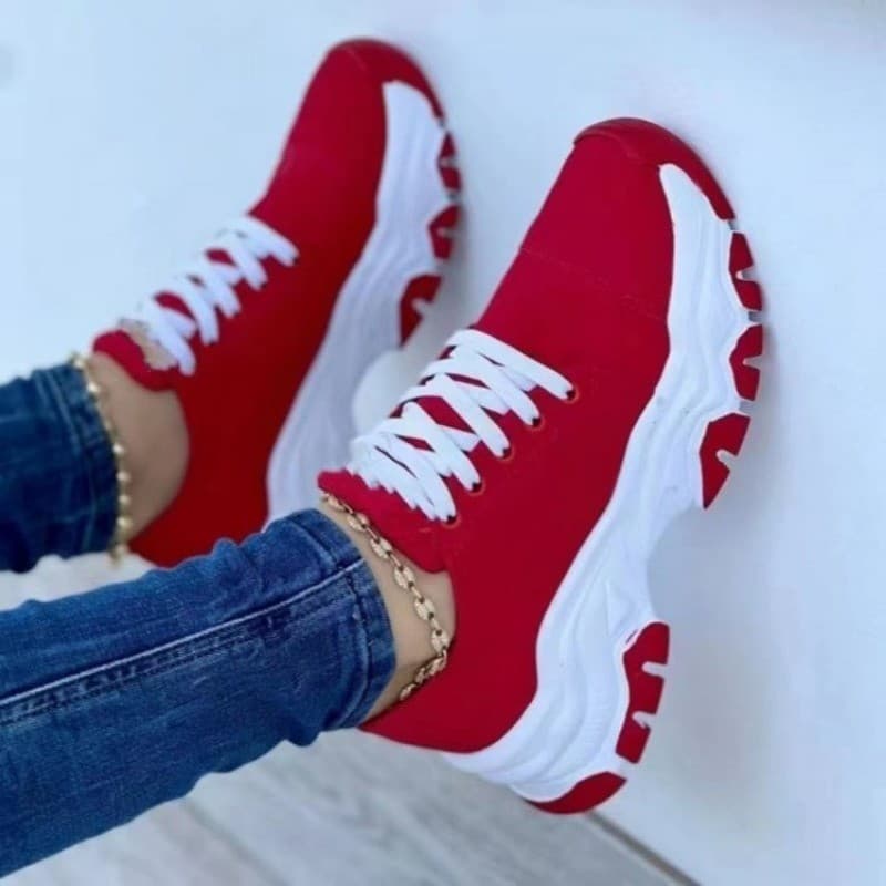 2025 Mulheres Tênis Sapatos Moda Casuais Cunha Feminino De Corrida Malha Respirável Esportivos Deslizamento Em De Plataf