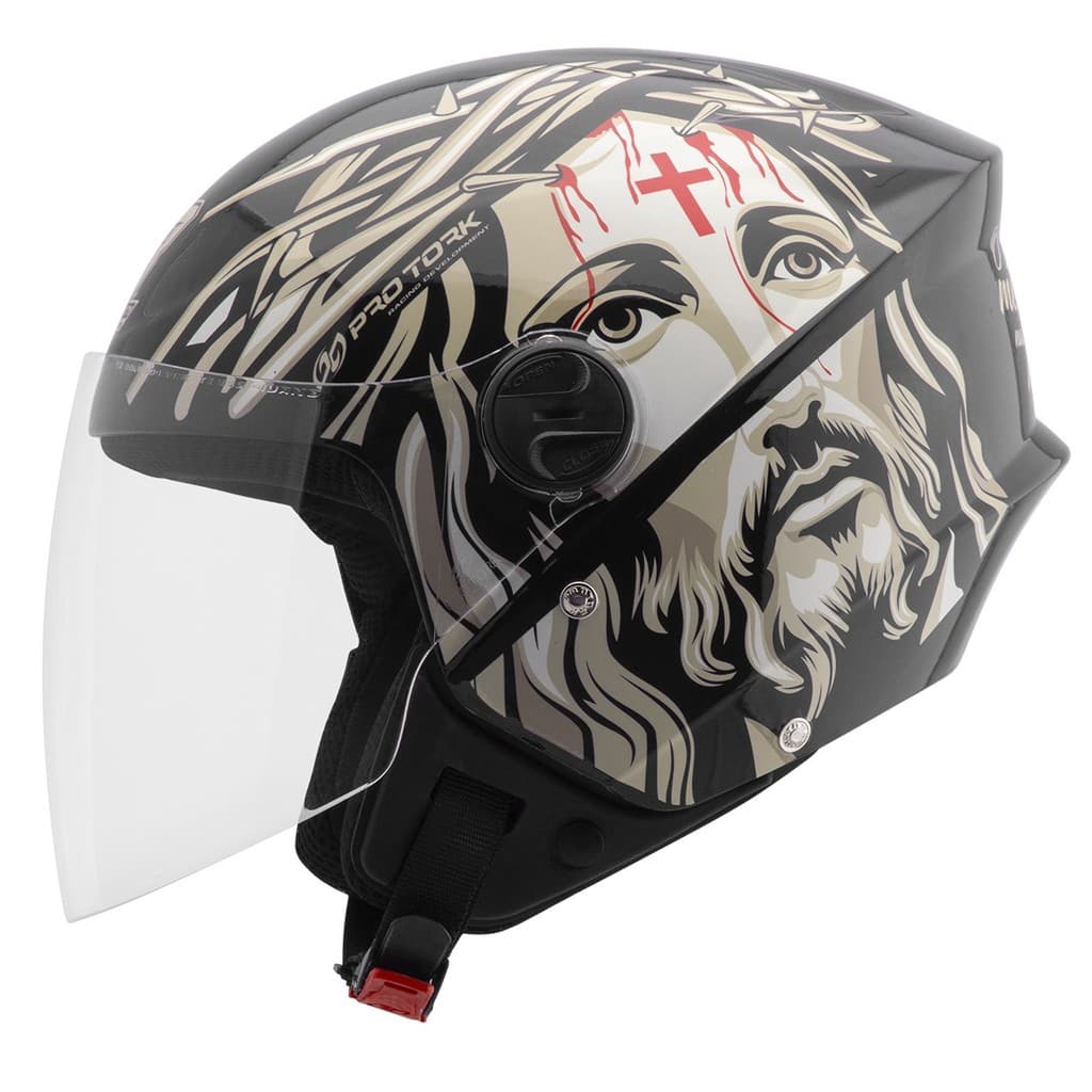 Capacete Aberto Pro Tork New Liberty Three Cristo