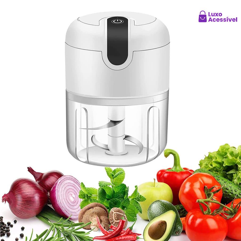 Mini Processador Moedor Elétrico Carne Vegetais Alho Fruta Amendoim Recarregável Usb Triturador De Alho