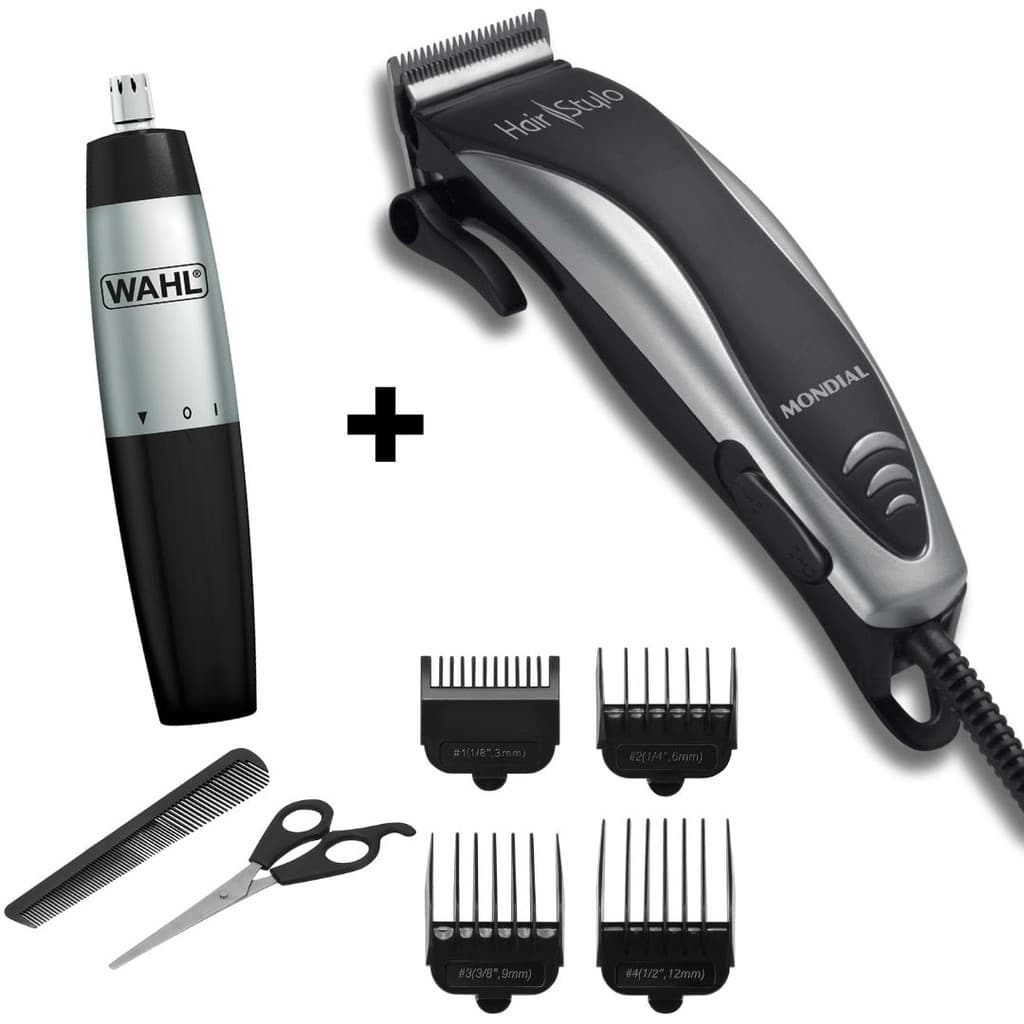 Maquina De Cortar Cabelo CR02 + Aparador De Pelos Nasal