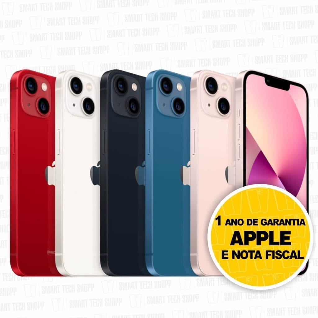 Fone sem fio + Celular iPhone 13 128gb 5g Dual Sim Lacrado Original 1 Ano de Garantia Da APPLE