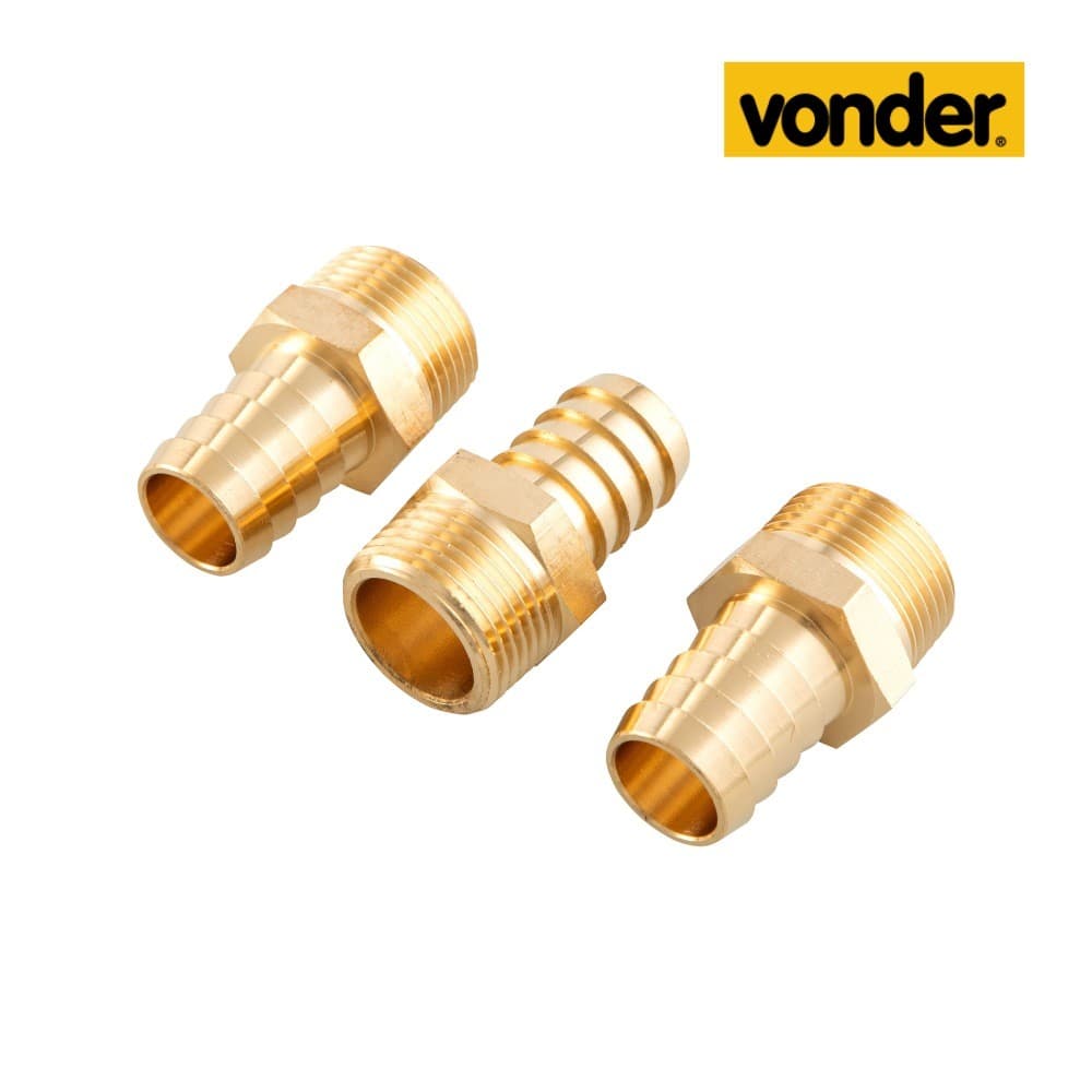 Espigão Rosca Macho 3/4" NPT x 3/4" Escama 3 Peças Vonder