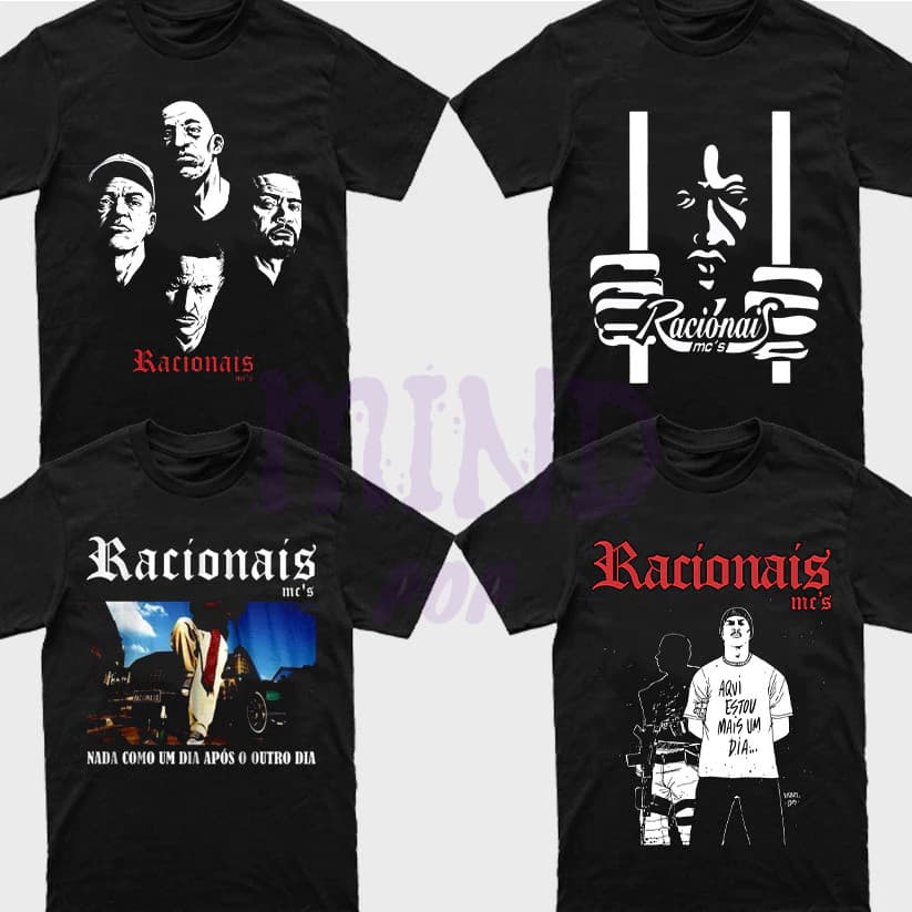 Camiseta Básica Racionais Vintage Camisa 100% Algodão Streetwear Lançamento - Envio Rápido