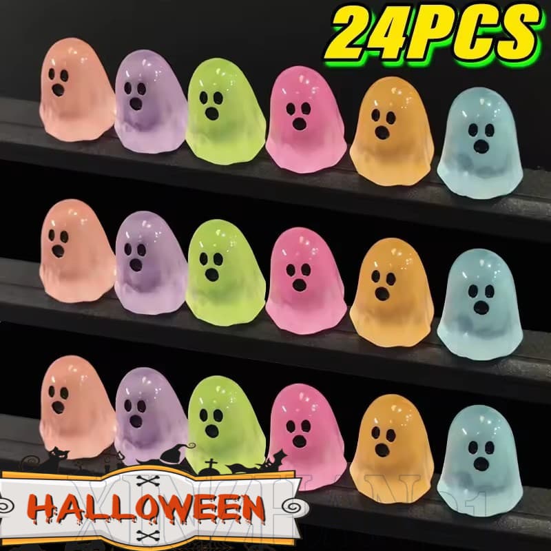[Decoração De Halloween] Mini Ornamento Brilhante De Resina-Suprimentos De DIY-Moda , Criativa , Fofa-Bonecos De Estatue