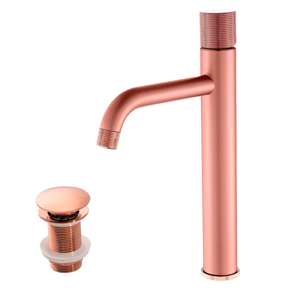 Torneira Misturador Monocomando Banheiro Válvula Click Rosé Gold