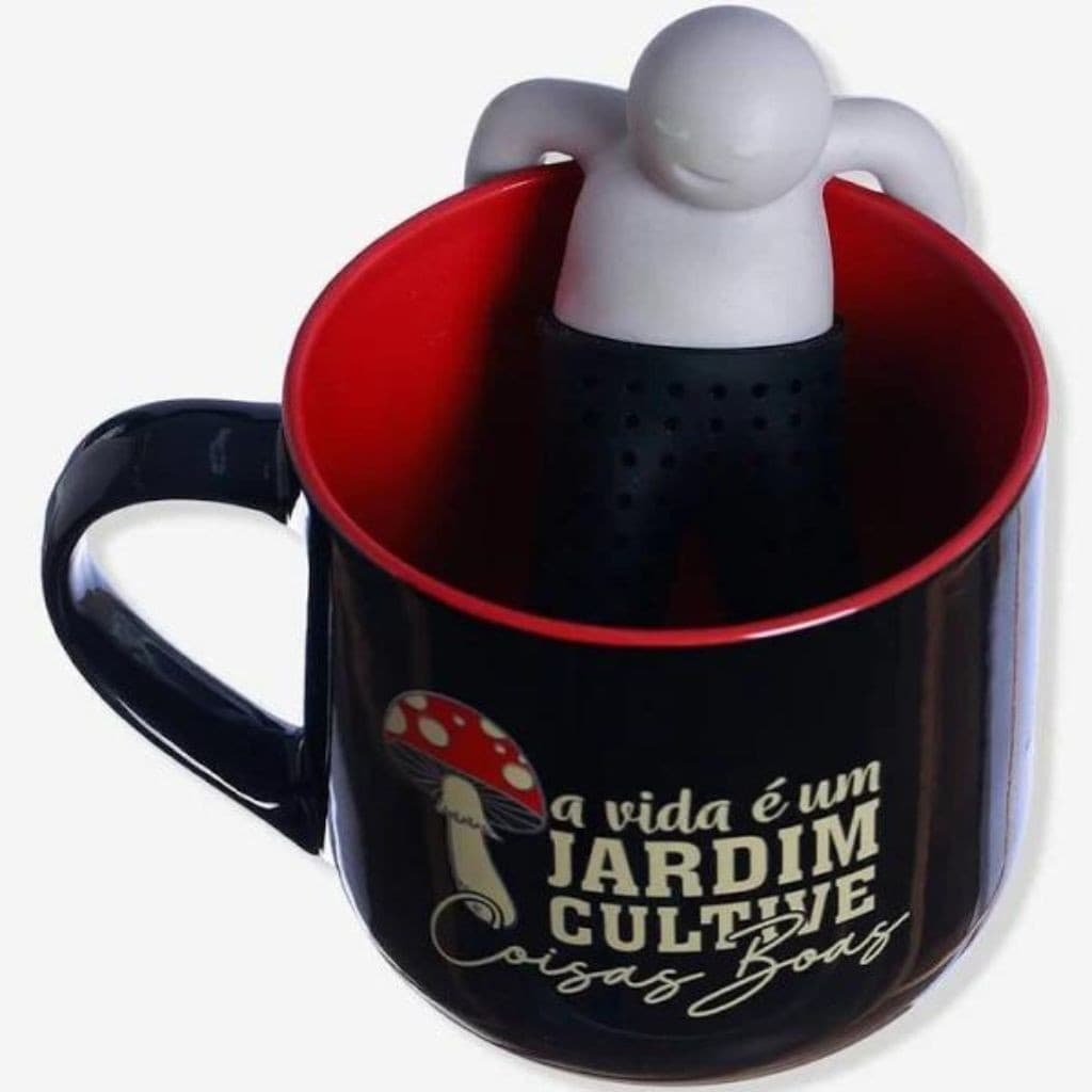 Caneca C/ Infusor P/ Cha Cultive Coisas Boas  350ml