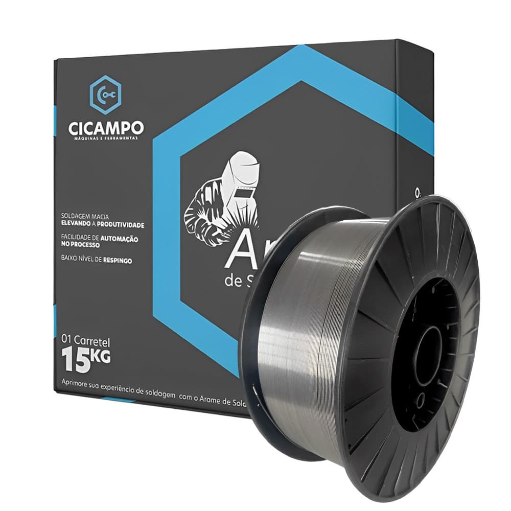 Arame para Solda MIG Tubular 1.2mm E71T-1C 15KG Cicampo