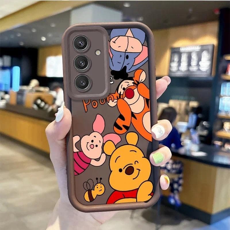 Para Samsung Galaxy S26 FE A57 A32 A31 A23 A22 A21S A20S A20 A30 4G 5G 3D Dos Desenhos Animados Winnie Pooh Caso De Tele