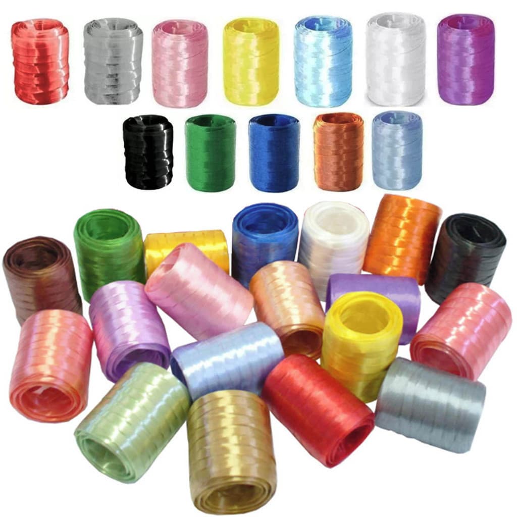 10 Fitilhos Para Embalagem Balão Amarração Presente 5mmx50m Decorativo Artesanato Presente Colorido