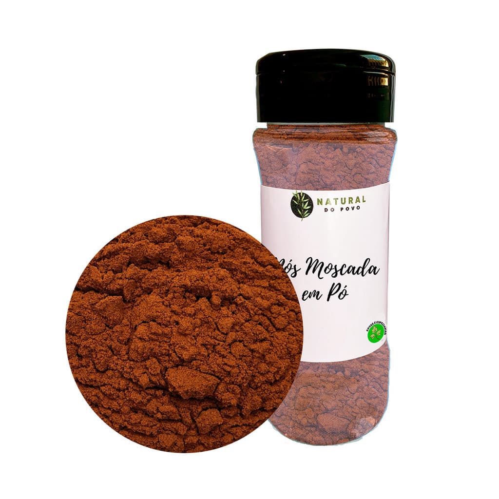 Tempero Noz Moscada em Pó Pura Qualidade Premium Pote com Dosador 70g