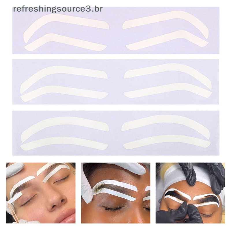 【 HOT-A 】 Eyebrow Adesivo Auxiliar De Fita Adesiva Em Forma De Sobrancelha Stencil Para Posição (br)