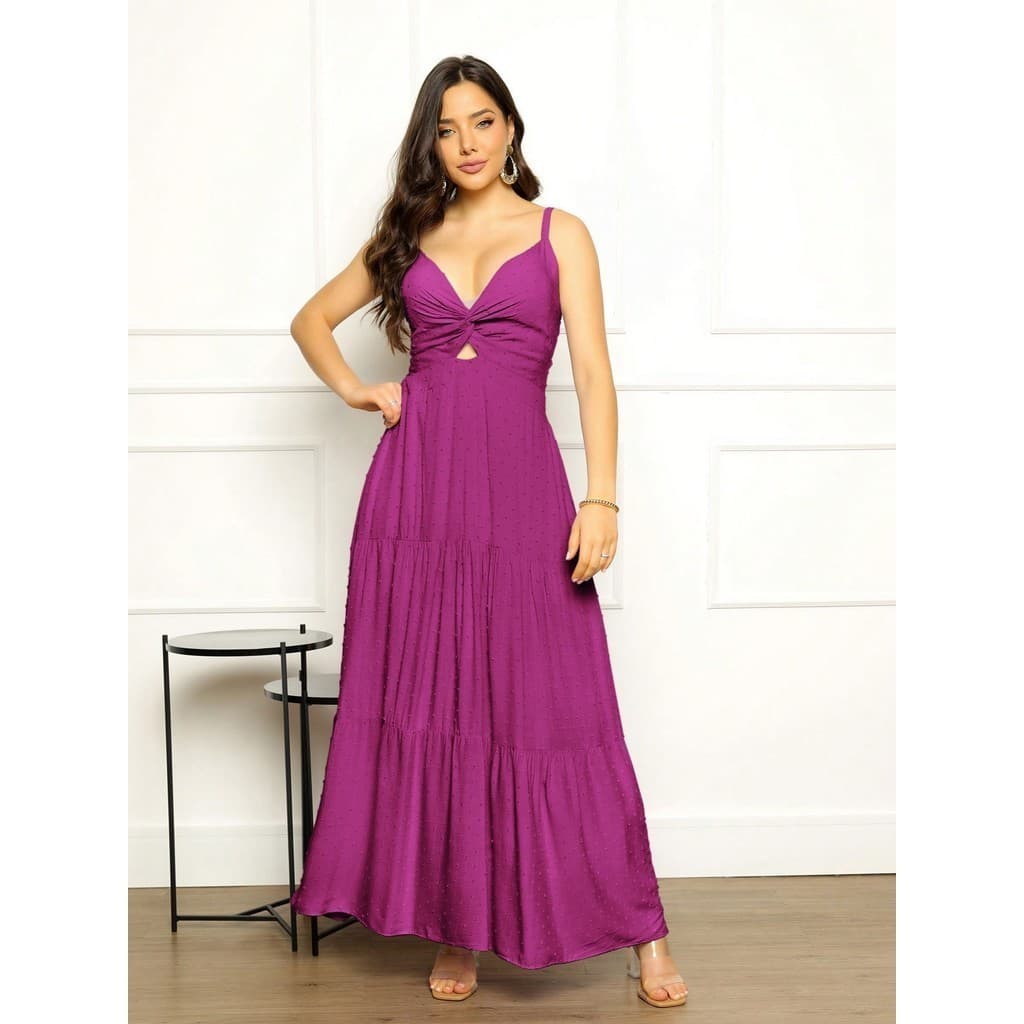 Vestido Longo Feminina Pipoca