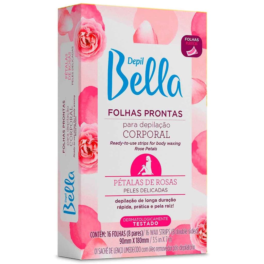 Folhas Prontas Para Depilação Corporal 16 Flhs - Depil Bella