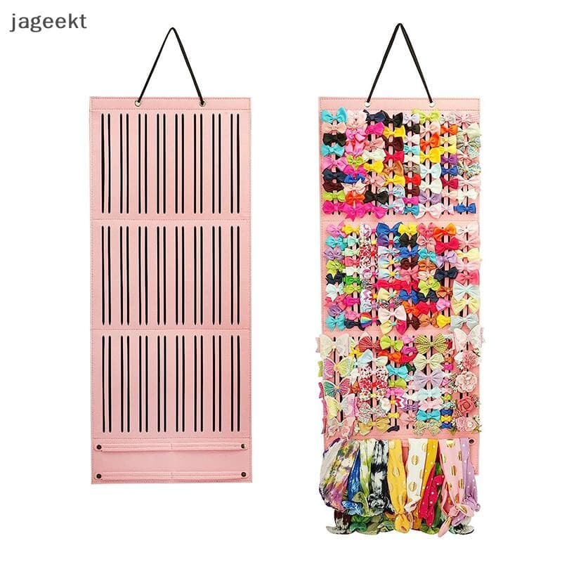 [Jag] Large Capacity Hair Bow Holder with Hook for Organizing Kids' Hair Accessories BR