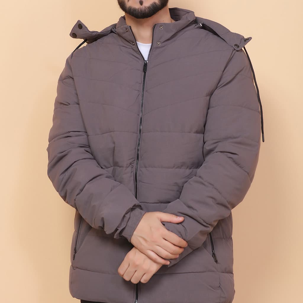 Jaqueta Bobo Jacó Cinza Corta-vento Masculina Importado C/ Capuz com ziper no bolso