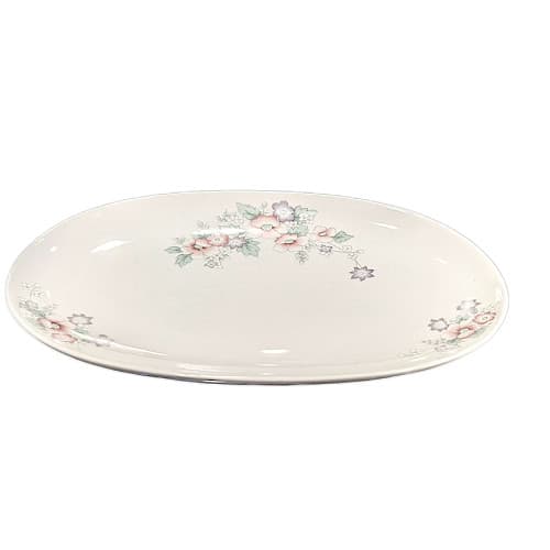 TRAVESSA RASA OVAL 33X21,5X3CM PORCELANA SCHMIDT FLORAL*