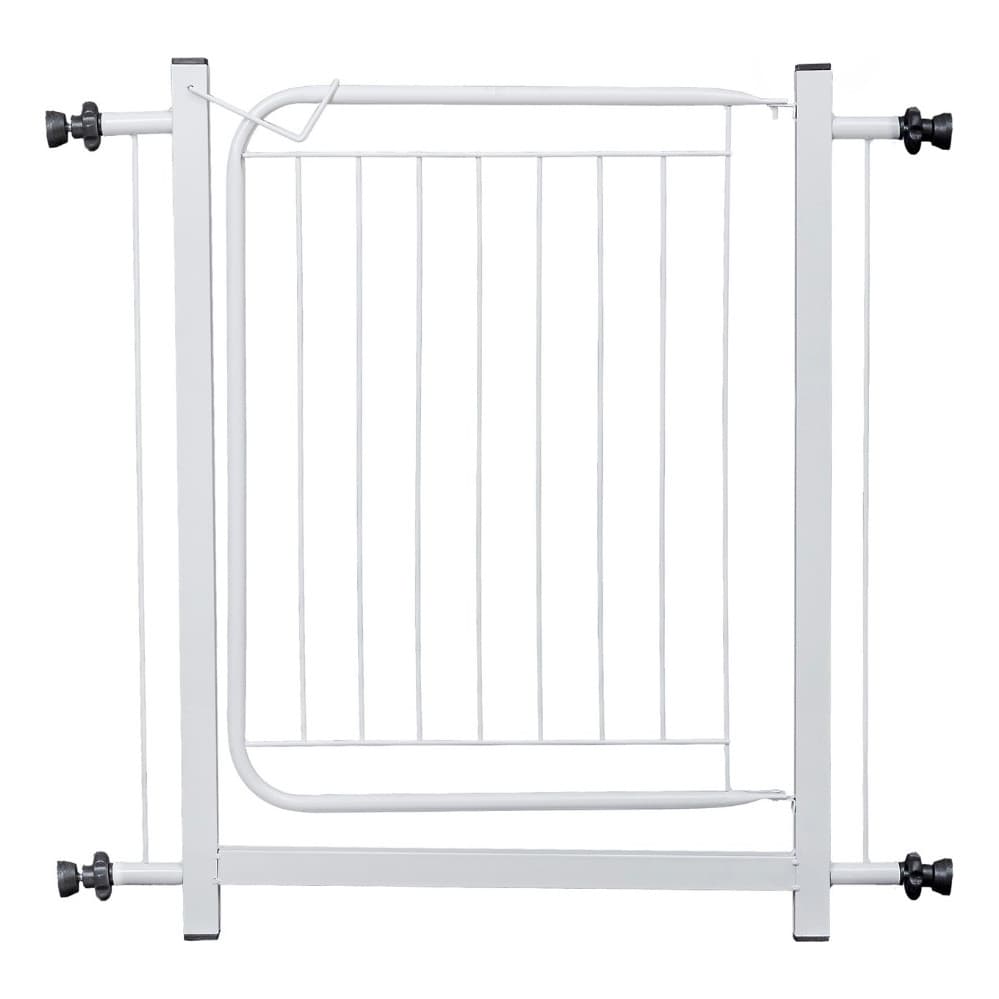 Portão Para Pet Grade De Proteção Cães E Gatos 80 A 90cm Cor Preto