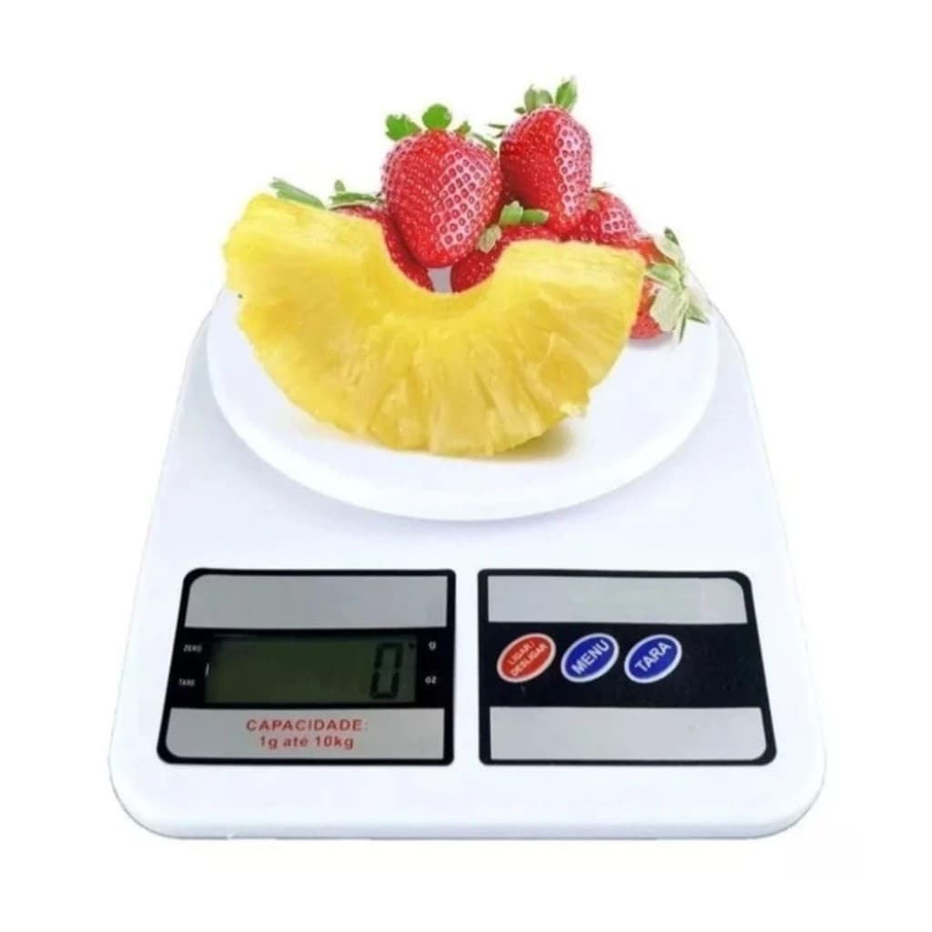 Balança Digital De Cozinha Eletronica Até 10Kg - Ideal Para Pesar Alimentos, Comida, Culinaria