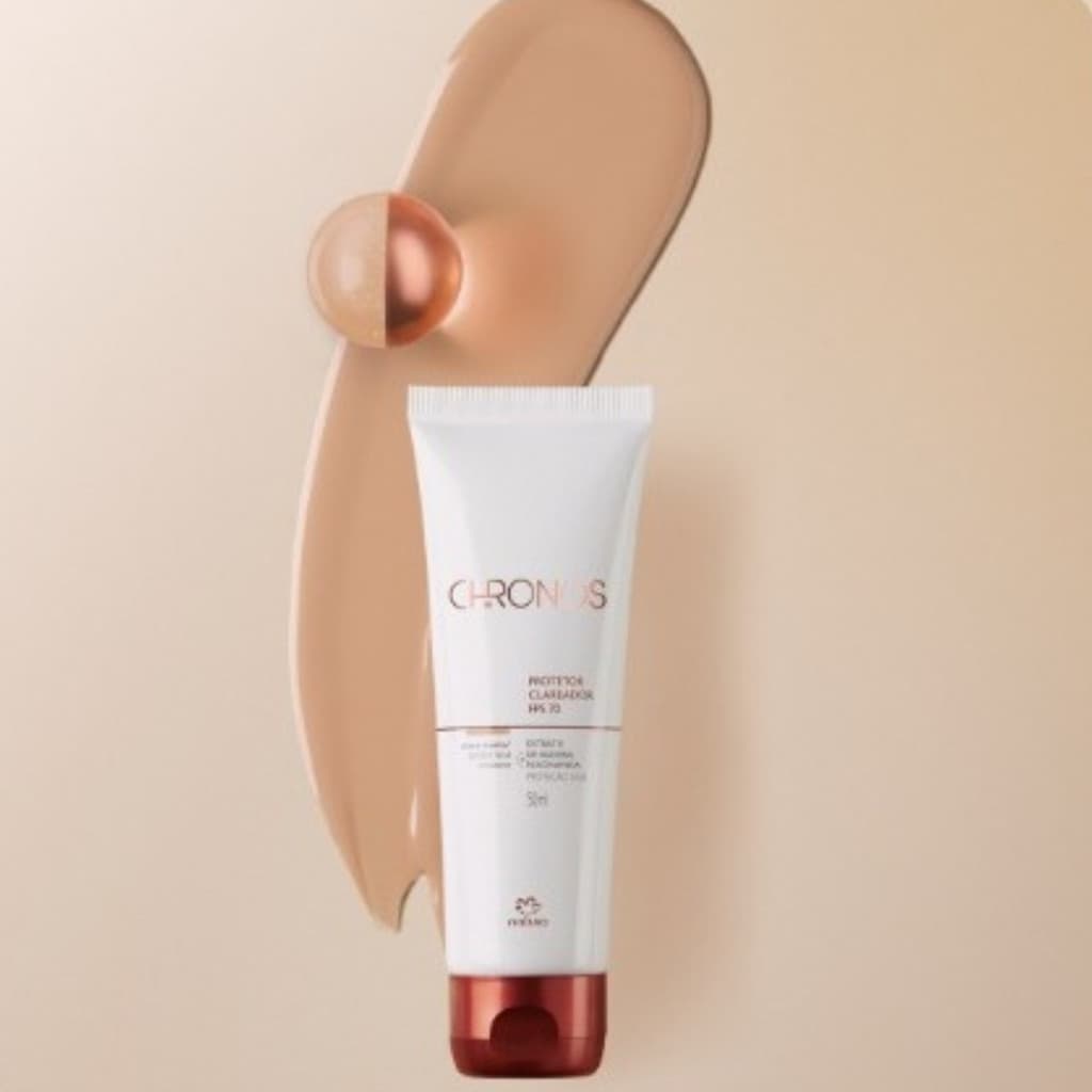 Natura Protetor Facial Clareador Chronos Fps 70 Claro/Médio