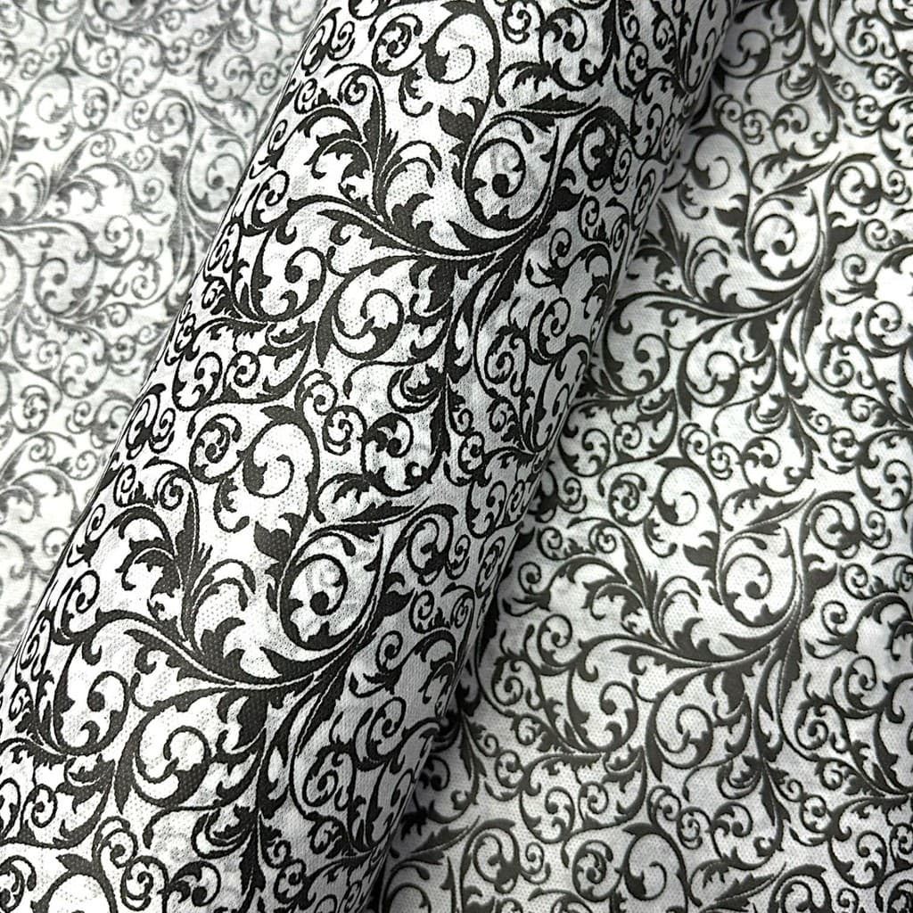 Tnt Estampado Arabesco Preto Branco 1m x 1,40m
