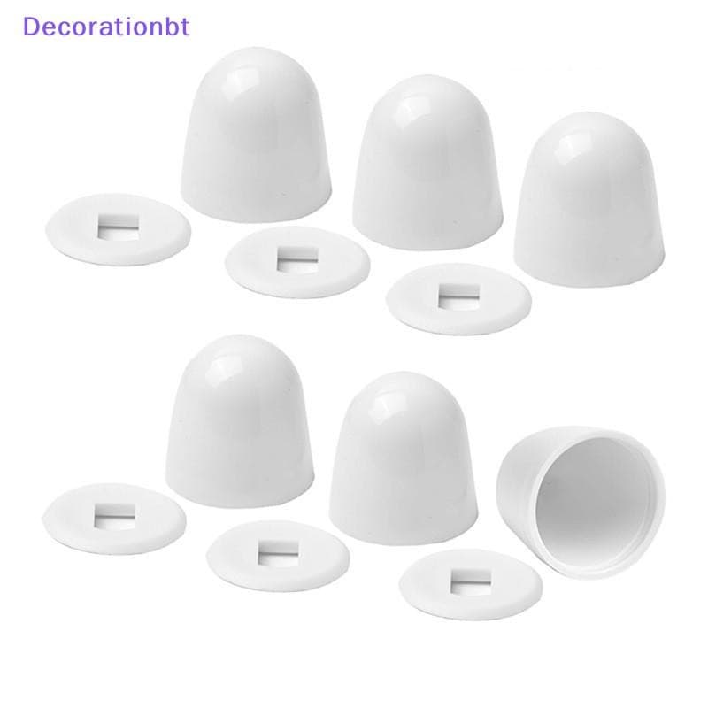 Decorationbt 6 Peças Tampas De Parafuso De Vaso Sanitário Branco Para Casa Acessórios De Banheiro Esconde Marcas De Inst