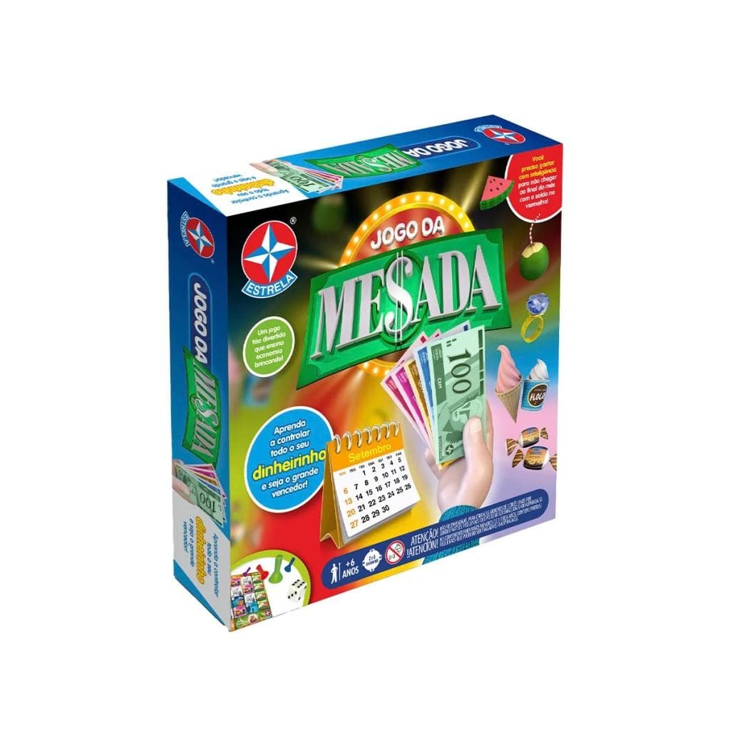 Jogo Da Mesada Estrela 3100140 - Educação Financeira Divertida para Família e Amigos