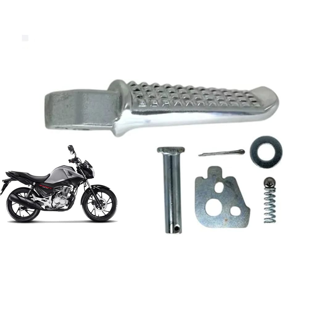 Pedaleira Traseira Direita Titan 160 2025 Polido Mega Moto