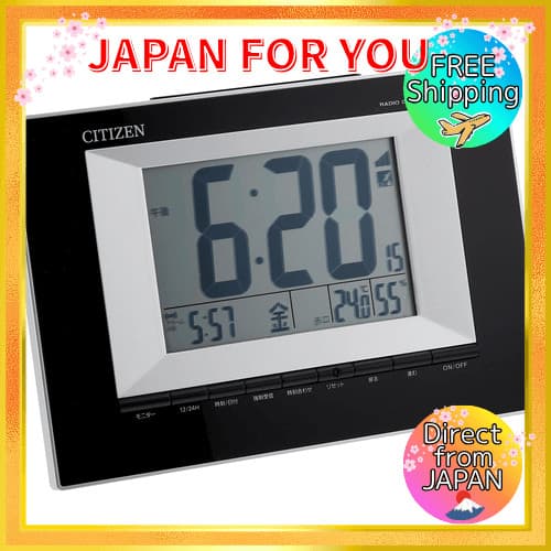 Ritmo (RHYTHM) Citizen Relógio Despertador Relógio de Rádio Digital Para Mesa e Parede Temperatura e Umidade Exibição