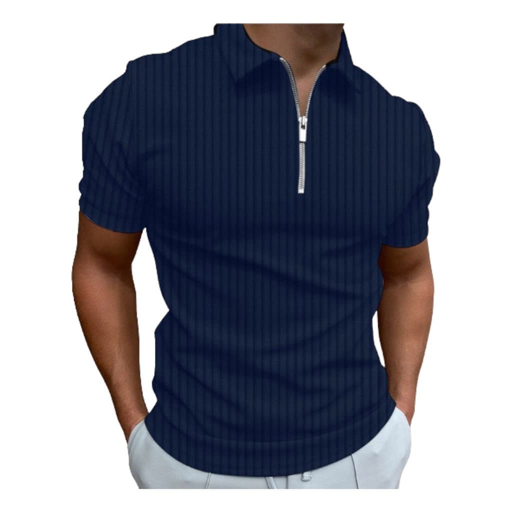Camisa Polo Plus Size Extra Gande Manga Curta Com Zíper