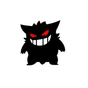 Adesivo Gengar Gamer Otaku Anime Pokemon para carro moto caminhão ALTA QUALIDADE ALTA QUALIDADE