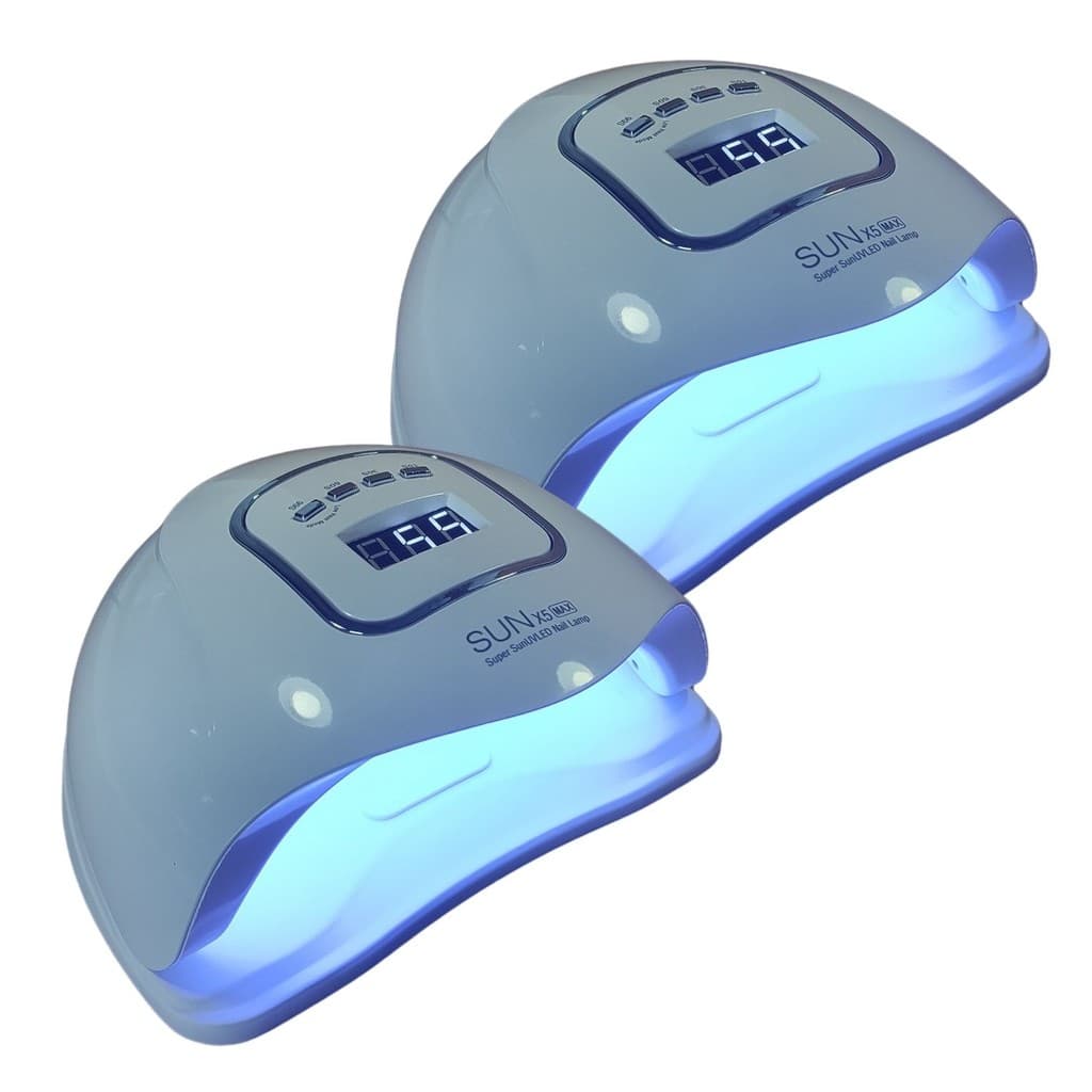 2x Cabine Profissional SUNX MAX 120W 45 LEDs p/ Unhas Gel UV Polygel - Secagem Rápida