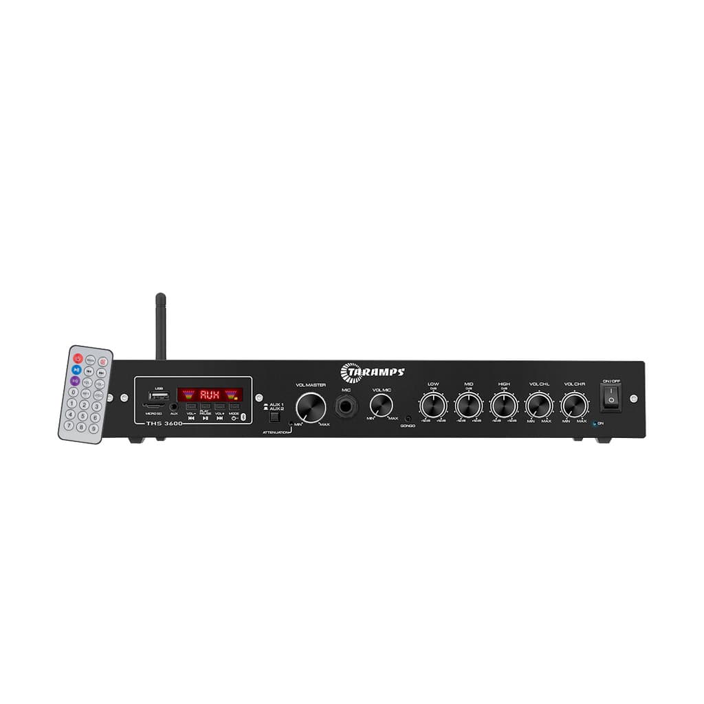 Amplificador Receiver Residencial Taramps THS 3600 120W RMS