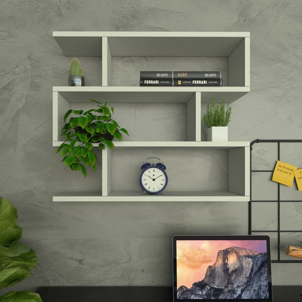 Nicho ZIG P15cm Minimalista Branco MDF Organizador Escritório Quarto Sala + ENVIO IMEDIATO