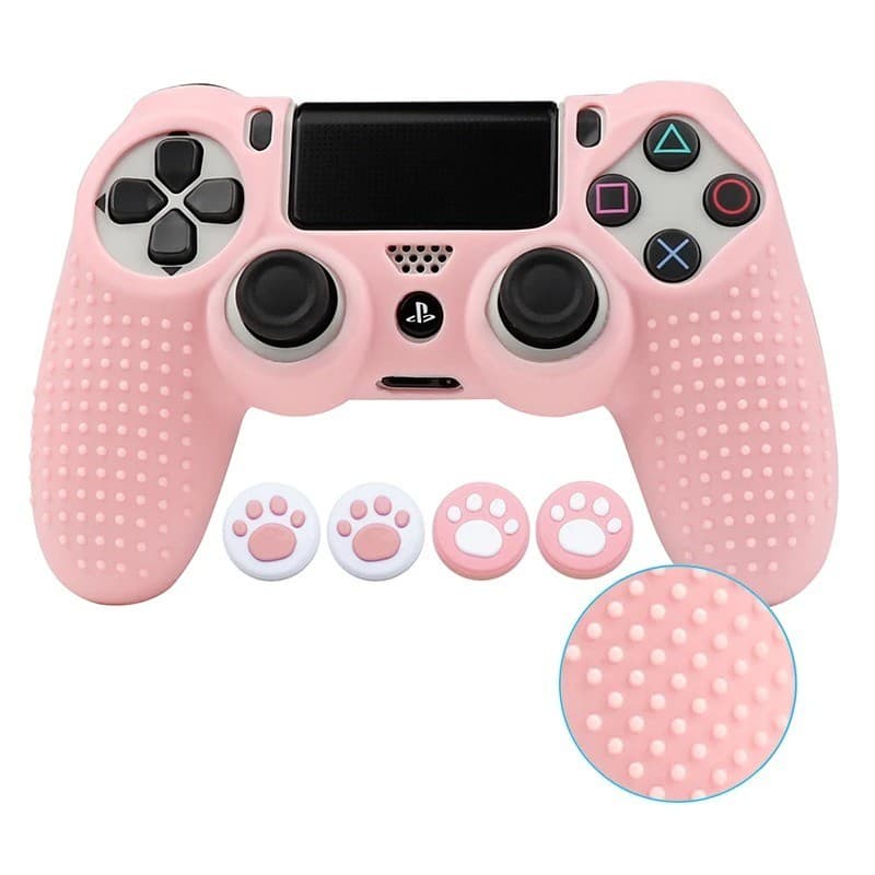 CAPA CONTROLE PS4 ROSA PASTEL ANTIDERRAPANTE DUALSHOCK 4
