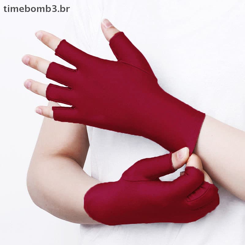 Novo 1 Par De Luvas Anti UV Luva Sem Dedos Manicure Ferramenta Da Arte Do Prego .